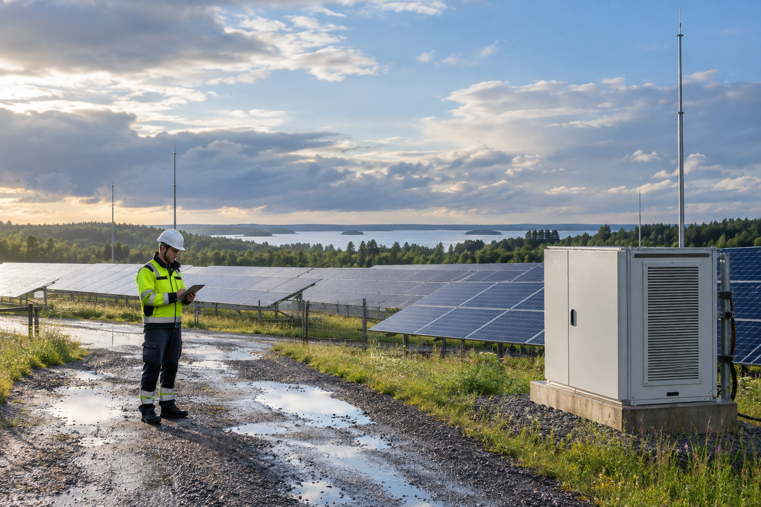 Lightning protection for solar farms: risk assessment and inspections